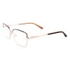 POINT Damenbrille mit Sonnenclip in Gold - Braun