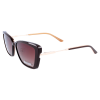 POINT Damenbrille mit Sonnenclip in Gold - Braun