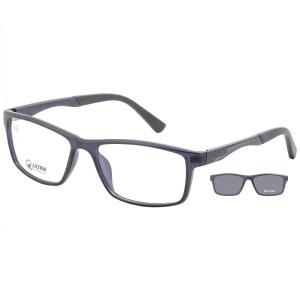 MONDOO Clip-On Korrektionsbrille mit Sonnenclip in Grau