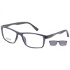 MONDOO Clip-On Korrektionsbrille mit Sonnenclip in Grau