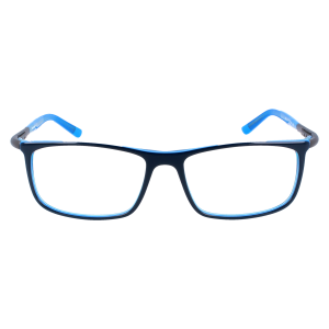 Moderne Kunststoffbrille mit Federscharnieren in Blau