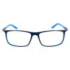 Moderne Kunststoffbrille mit Federscharnieren in Blau