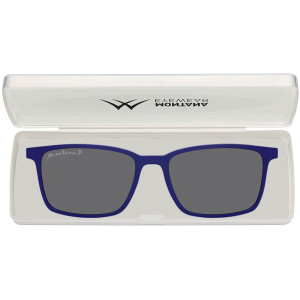 Montana Eyewear - Magnetischer Clip-On Sonnenbrillenaufsatz für MRC-3 Lesehilfe in Blau