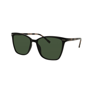 Hübsche Kunststoff - Sonnenbrille SUNRAY mit grün getönten Gläsern