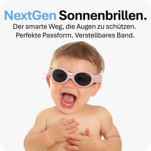 Mausito Baby Sonnenbrille "Baby Surfer" Rose - UV400 Schutz mit Kopfband