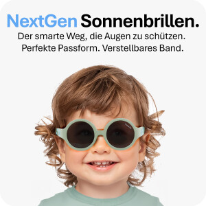 Mausito Kinder Sonnenbrille "The Hippie" Mint – UV400 Schutz mit Kopfband - 6-24 Monate