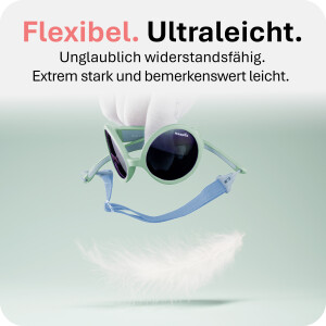 Mausito Kinder Sonnenbrille "The Hippie" Mint – UV400 Schutz mit Kopfband - 6-24 Monate
