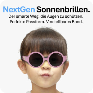 Mausito Kinder Sonnenbrille "The Hippie" Rose – UV400 Schutz mit Kopfband - 6-24 Monate