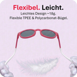 Mausito Kinder Sonnenbrille "The Nomad" Magenta - Stylischer UV400 Schutz - 6-9 Jahre