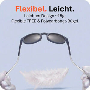 Mausito Kinder Sonnenbrille "The Nomad" Navy - Stylischer UV400 Schutz - 6-9 Jahre