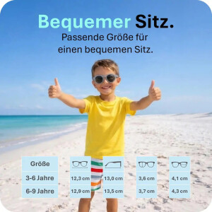 Mausito Kinder Sonnenbrille "The Nomad" Navy - Stylischer UV400 Schutz - 6-9 Jahre