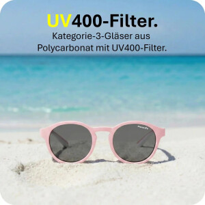 Mausito Kinder Sonnenbrille "The Nomad" Rose - Stylischer UV400 Schutz - 6-9 Jahre