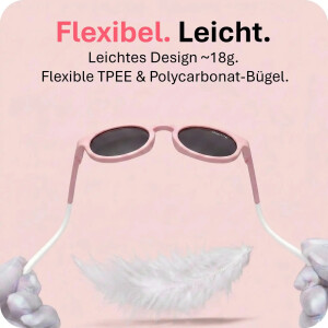 Mausito Kinder Sonnenbrille "The Nomad" Rose - Stylischer UV400 Schutz - 6-9 Jahre