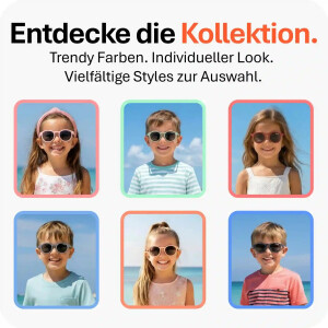 Mausito Kinder Sonnenbrille "The Nomad" Rose - Stylischer UV400 Schutz - 6-9 Jahre