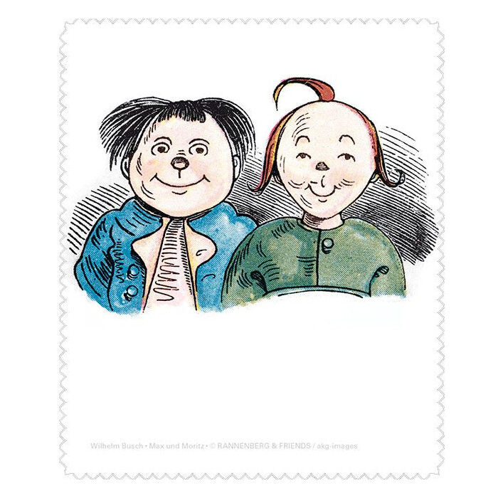 Rannenberg & Friends Brillenputztuch / Microfasertuch -  "Wilhelm Busch, Max und Moritz"