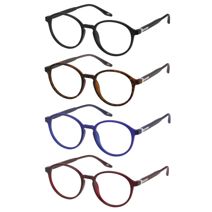Montana Eyewear MRC-4 - Runde Lesebrille mit optionalem magnetischem Sonnenclip