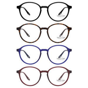 Montana Eyewear MRC-4 - Runde Lesebrille mit optionalem magnetischem Sonnenclip