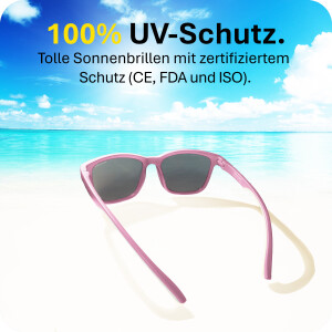 Mausito Kinder Sonnenbrille "The Boho" Magenta - Stylischer UV400 Schutz - 3-6 Jahre