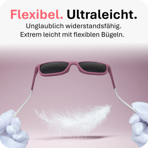 Mausito Kinder Sonnenbrille "The Boho" Magenta - Stylischer UV400 Schutz - 3-6 Jahre