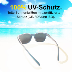 Mausito Kinder Sonnenbrille "The Boho" Stone Blue - Stylischer UV400 Schutz - 3-6 Jahre