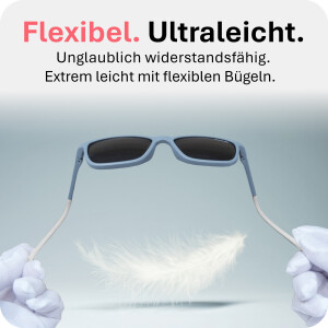 Mausito Kinder Sonnenbrille "The Boho" Stone Blue - Stylischer UV400 Schutz - 3-6 Jahre