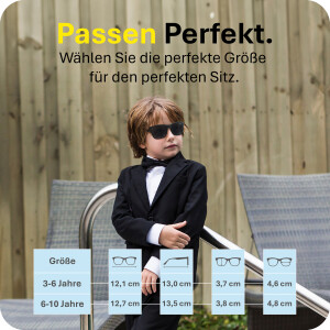 Mausito Kinder Sonnenbrille "The Boho" Stone Blue - Stylischer UV400 Schutz - 3-6 Jahre