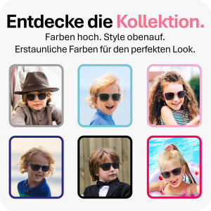 Mausito Kinder Sonnenbrille "The Boho" Rose - Stylischer UV400 Schutz - 6-9 Jahre