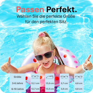 Mausito Kinder Sonnenbrille "The Boho" Rose - Stylischer UV400 Schutz - 6-9 Jahre