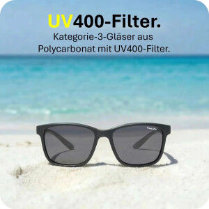 Mausito Sonnenbrille für Jugendliche "The Boho" Black - Stylischer UV400 Schutz - 9-14 Jahre