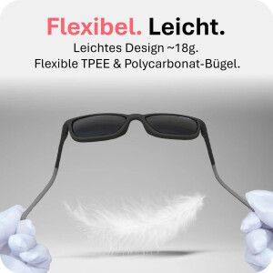 Mausito Sonnenbrille für Jugendliche "The Boho" Black - Stylischer UV400 Schutz - 9-14 Jahre