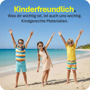 Mausito Sonnenbrille für Jugendliche "The Boho" Black - Stylischer UV400 Schutz - 9-14 Jahre