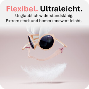 Mausito Kinder Sonnenbrille "The Hippie" Peach – UV400 Schutz mit Kopfband - 6-24 Monate