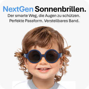 Mausito Kinder Sonnenbrille "The Hippie" Navy – UV400 Schutz mit Kopfband - 2-5 Jahre