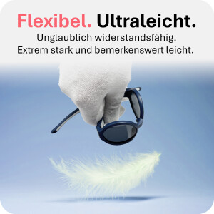 Mausito Kinder Sonnenbrille "The Hippie" Navy – UV400 Schutz mit Kopfband - 2-5 Jahre