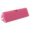 Exklusives Dreieck-Brillenetui mit samtigem Velours in Rot - Beige