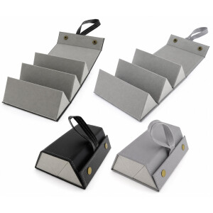 Faltbare Brillenbox Rollcase fuer 3 Brillen zur...