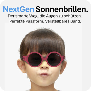 Mausito Kinder Sonnenbrille "The Hippie" Magenta – UV400 Schutz mit Kopfband - 2-5 Jahre
