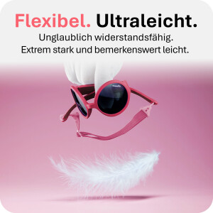 Mausito Kinder Sonnenbrille "The Hippie" Magenta – UV400 Schutz mit Kopfband - 2-5 Jahre