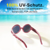 Mausito Kinder Sonnenbrille "The Hippie" Magenta – UV400 Schutz mit Kopfband - 2-5 Jahre