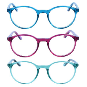 Bunte Fernbrille EIKE - Runde Kunststoffbrille mit...
