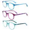 Bunte Lesebrille EIKE - Runde Kunststoffbrille mit stabilem Federscharnier