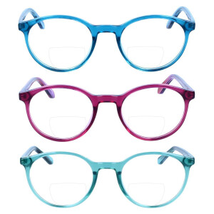 Eike Bifokalbrille – Runde Kunststoffbrille mit...