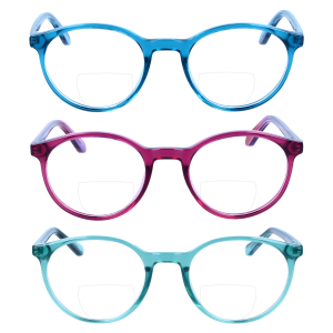 Eike Bifokalbrille &ndash; Runde Kunststoffbrille mit...