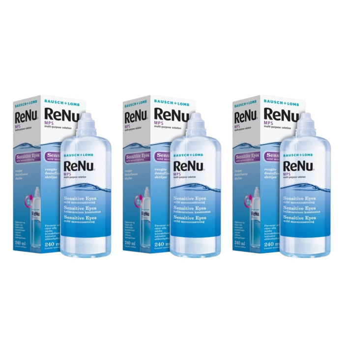Bausch + Lomb ReNu MPS Sensitive Eyes Kombilösung für weiche Kontaktlinsen 3 x 240 ml
