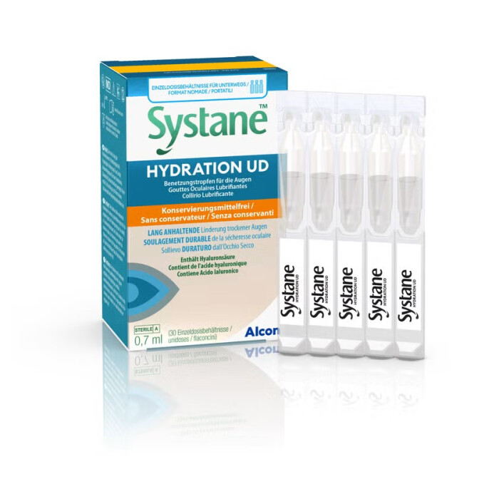 Systane® HYDRATION Benetzungstropfen – 30 x 0,7 ml Einzeldosen für trockene Augen