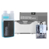 Ultra Klar Ultraschallgerät "Ultra Pro Mini" inkl. 500ml Ultraschallreiniger und Mikrofasertuch-Mix 15x18cm (weiß-grau-schwarz)