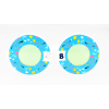 Partybrille mit drehbarer Ziffern-Anzeige & Emojis – Partymotiv