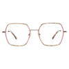 Heyelander CHLOE - Hexagon Metallbrille in Havanna meets Pink