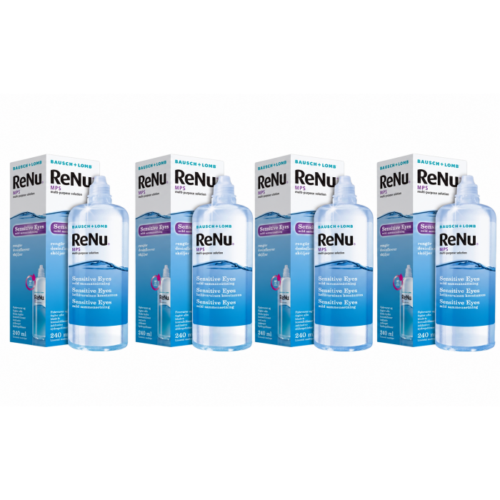 Bausch + Lomb ReNu MPS Sensitive Eyes Kombilösung für weiche Kontaktlinsen 4 x 240 ml