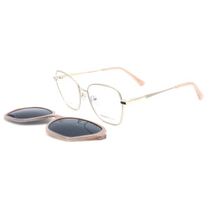 BRAUNWARTH Brillenfassung mit Sonnenclip in Beige &...